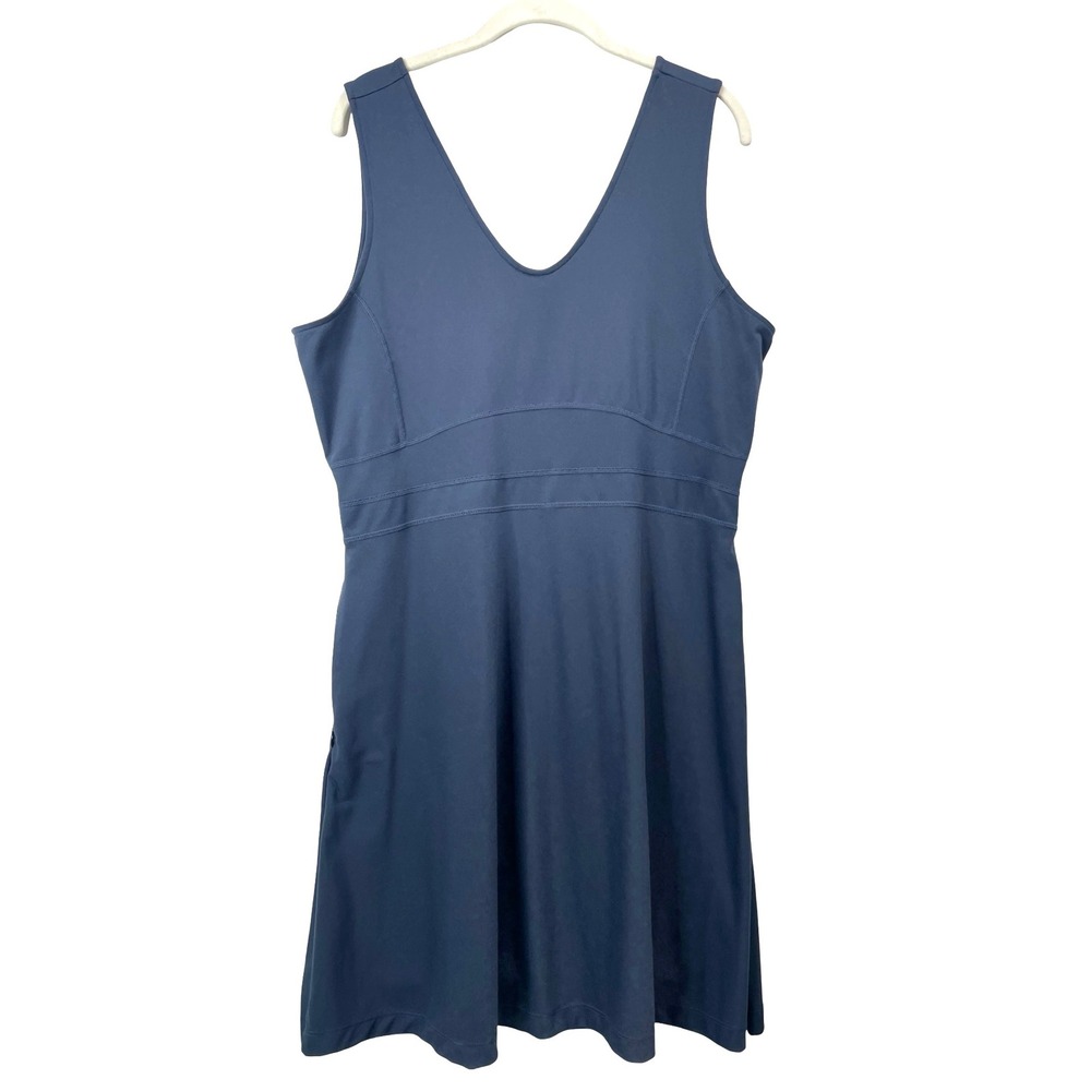 Title Nine Dream V Neck sleeveless Dress Size XL dusty gray blue